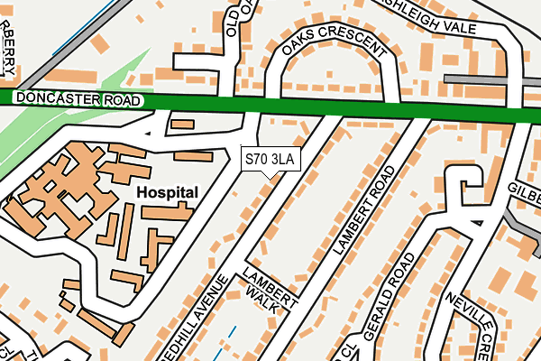 S70 3LA map - OS OpenMap – Local (Ordnance Survey)