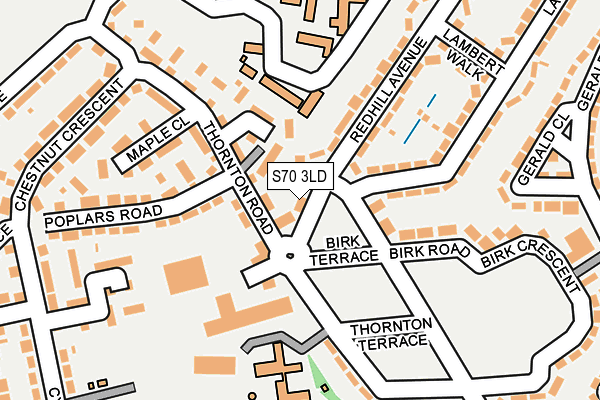 S70 3LD map - OS OpenMap – Local (Ordnance Survey)