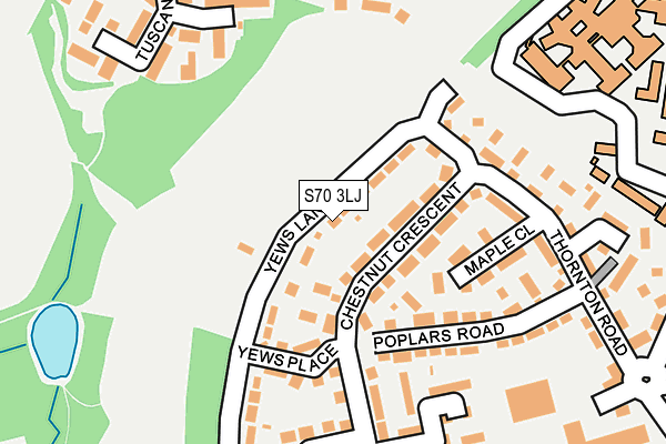 S70 3LJ map - OS OpenMap – Local (Ordnance Survey)