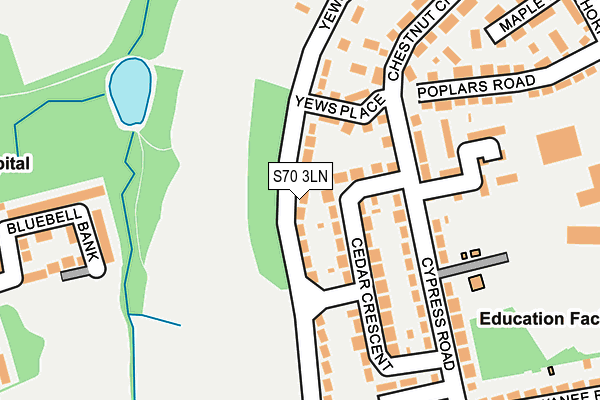 S70 3LN map - OS OpenMap – Local (Ordnance Survey)