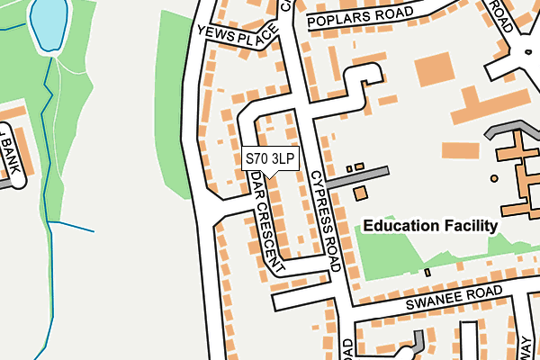 S70 3LP map - OS OpenMap – Local (Ordnance Survey)