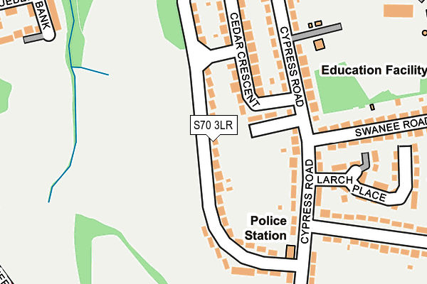 S70 3LR map - OS OpenMap – Local (Ordnance Survey)