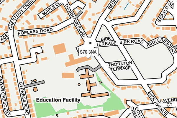 S70 3NA map - OS OpenMap – Local (Ordnance Survey)