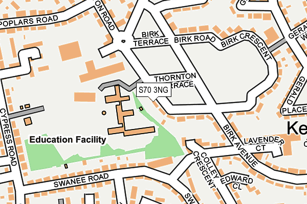S70 3NG map - OS OpenMap – Local (Ordnance Survey)