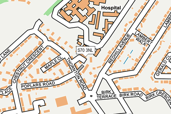 S70 3NL map - OS OpenMap – Local (Ordnance Survey)