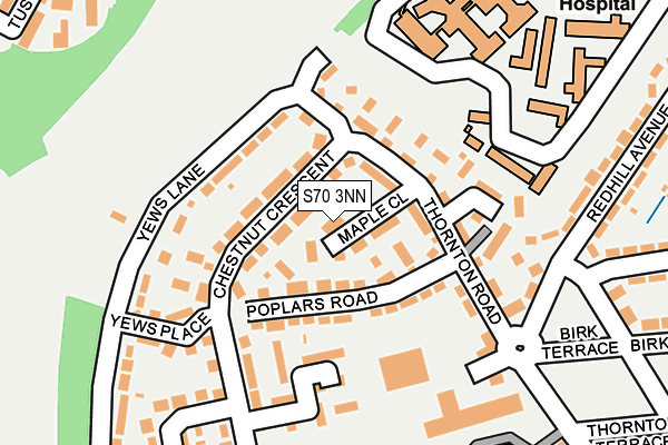 S70 3NN map - OS OpenMap – Local (Ordnance Survey)