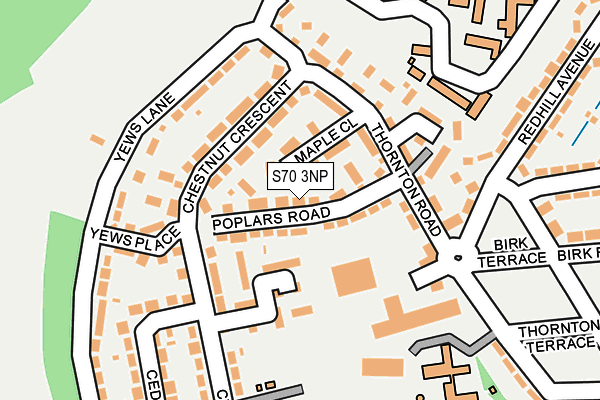 S70 3NP map - OS OpenMap – Local (Ordnance Survey)