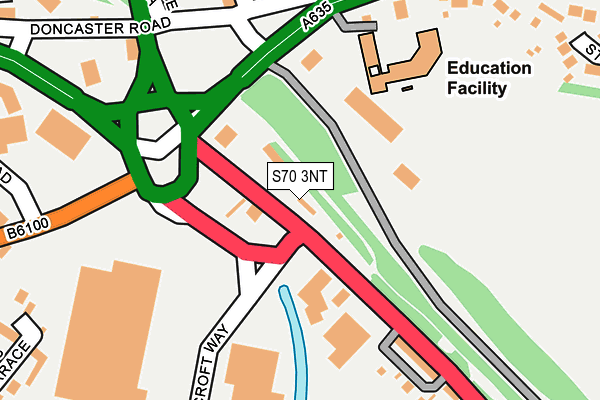 S70 3NT map - OS OpenMap – Local (Ordnance Survey)