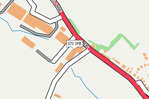 S70 3PB map - OS OpenMap – Local (Ordnance Survey)