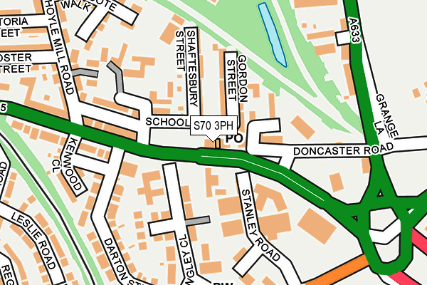 S70 3PH map - OS OpenMap – Local (Ordnance Survey)