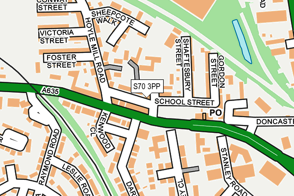 S70 3PP map - OS OpenMap – Local (Ordnance Survey)