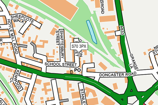 S70 3PX map - OS OpenMap – Local (Ordnance Survey)