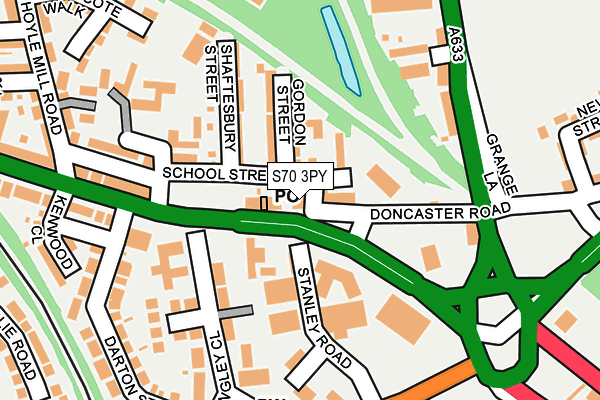 S70 3PY map - OS OpenMap – Local (Ordnance Survey)