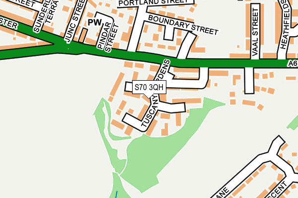 S70 3QH map - OS OpenMap – Local (Ordnance Survey)