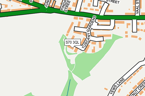 S70 3QL map - OS OpenMap – Local (Ordnance Survey)