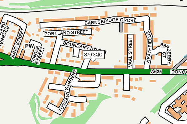 S70 3QQ map - OS OpenMap – Local (Ordnance Survey)