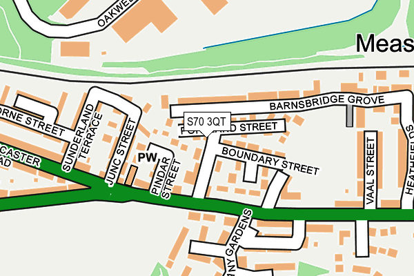 S70 3QT map - OS OpenMap – Local (Ordnance Survey)