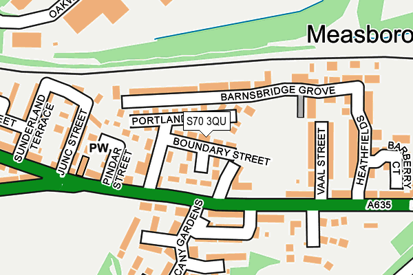 S70 3QU map - OS OpenMap – Local (Ordnance Survey)