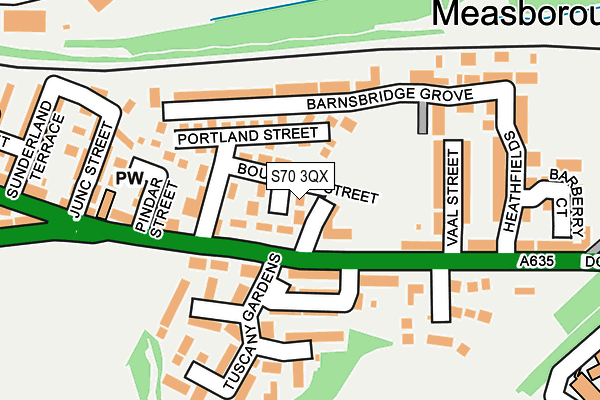 S70 3QX map - OS OpenMap – Local (Ordnance Survey)