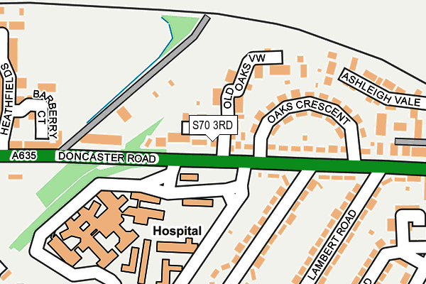 S70 3RD map - OS OpenMap – Local (Ordnance Survey)