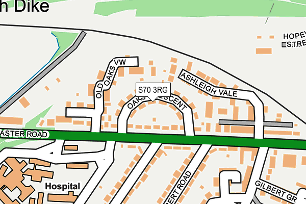 S70 3RG map - OS OpenMap – Local (Ordnance Survey)