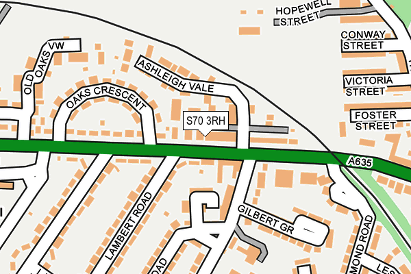 S70 3RH map - OS OpenMap – Local (Ordnance Survey)