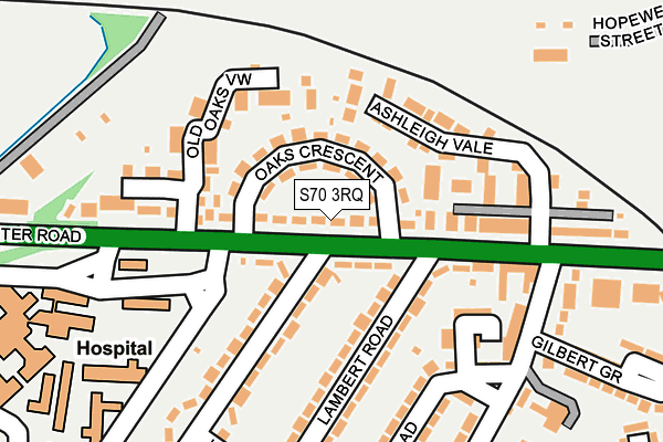 S70 3RQ map - OS OpenMap – Local (Ordnance Survey)
