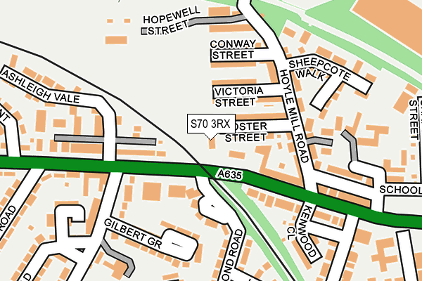 S70 3RX map - OS OpenMap – Local (Ordnance Survey)