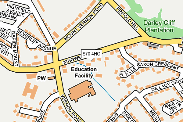S70 4HG map - OS OpenMap – Local (Ordnance Survey)