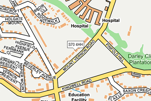 S70 4HH map - OS OpenMap – Local (Ordnance Survey)