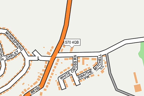 S70 4QB map - OS OpenMap – Local (Ordnance Survey)