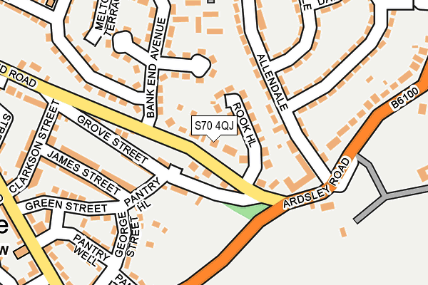S70 4QJ map - OS OpenMap – Local (Ordnance Survey)