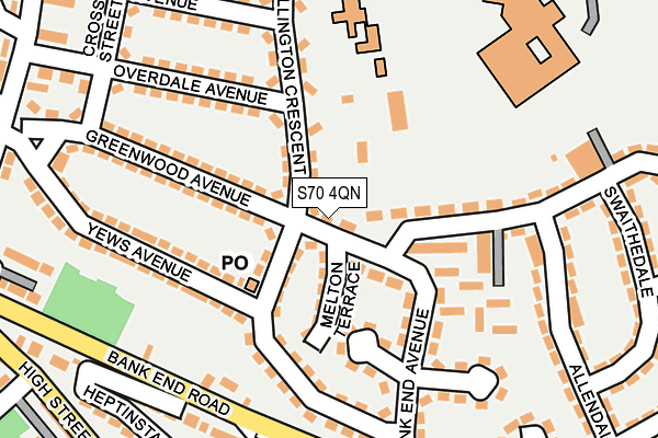 S70 4QN map - OS OpenMap – Local (Ordnance Survey)