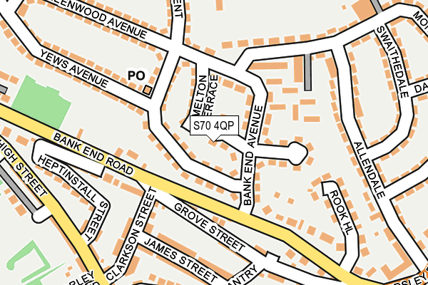 S70 4QP map - OS OpenMap – Local (Ordnance Survey)