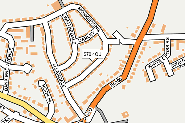 S70 4QU map - OS OpenMap – Local (Ordnance Survey)