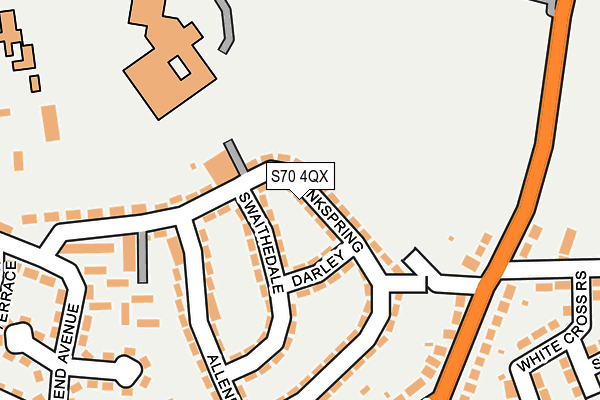 S70 4QX map - OS OpenMap – Local (Ordnance Survey)