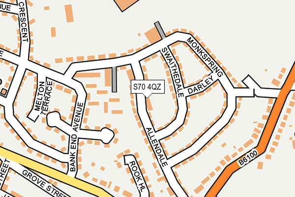 S70 4QZ map - OS OpenMap – Local (Ordnance Survey)