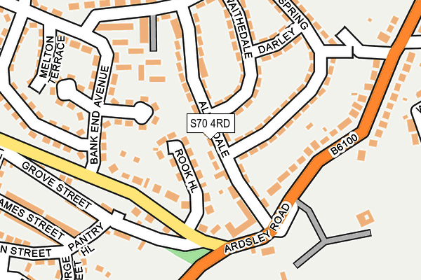 S70 4RD map - OS OpenMap – Local (Ordnance Survey)