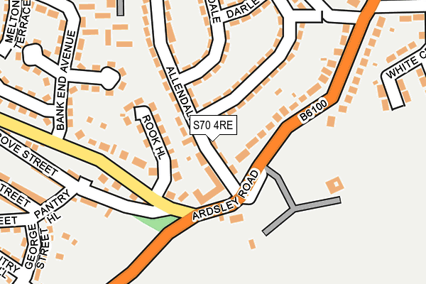 S70 4RE map - OS OpenMap – Local (Ordnance Survey)