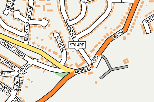 S70 4RF map - OS OpenMap – Local (Ordnance Survey)