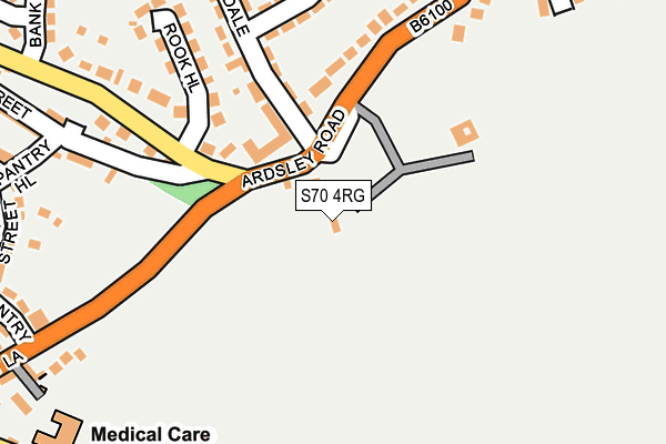 S70 4RG map - OS OpenMap – Local (Ordnance Survey)
