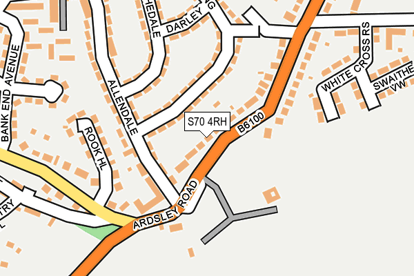 S70 4RH map - OS OpenMap – Local (Ordnance Survey)