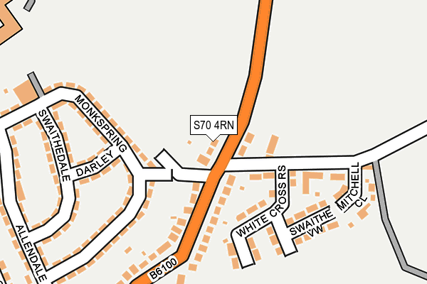 S70 4RN map - OS OpenMap – Local (Ordnance Survey)