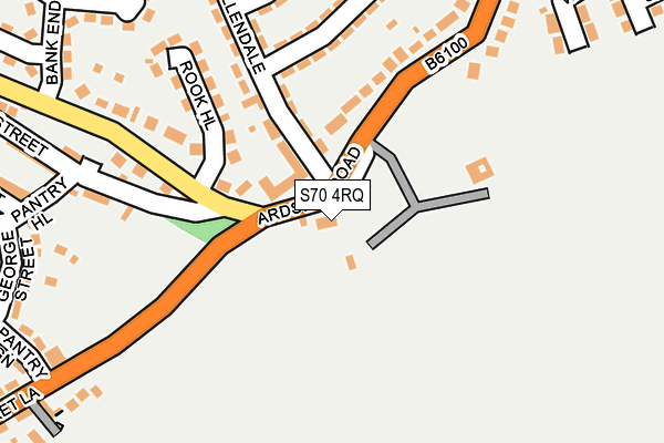 S70 4RQ map - OS OpenMap – Local (Ordnance Survey)