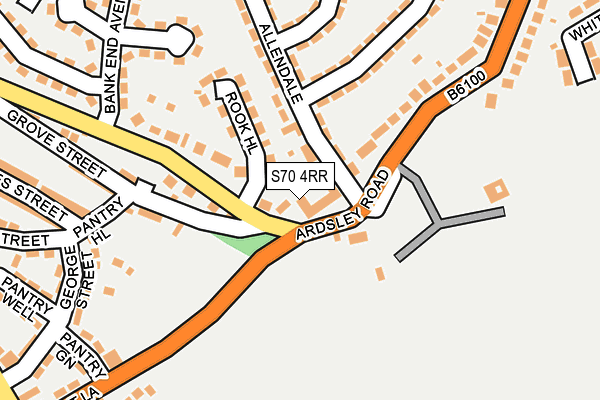 S70 4RR map - OS OpenMap – Local (Ordnance Survey)