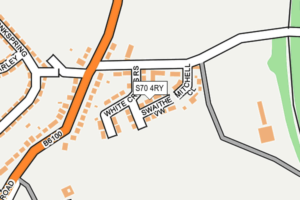 S70 4RY map - OS OpenMap – Local (Ordnance Survey)