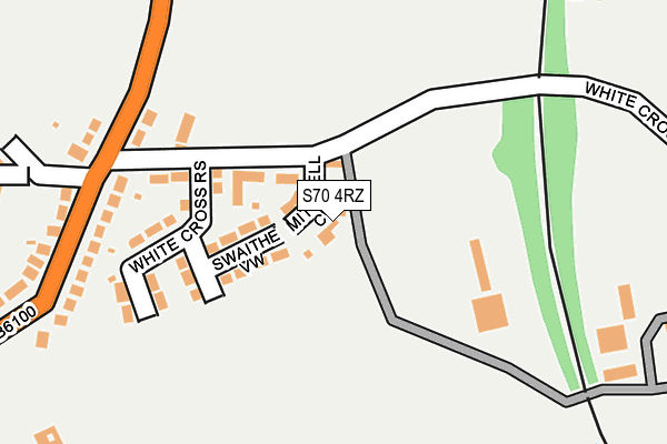 S70 4RZ map - OS OpenMap – Local (Ordnance Survey)