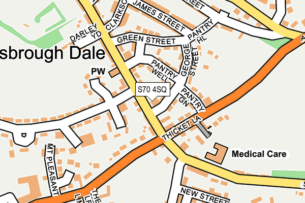 S70 4SQ map - OS OpenMap – Local (Ordnance Survey)