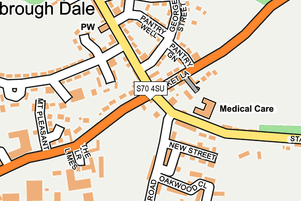 S70 4SU map - OS OpenMap – Local (Ordnance Survey)