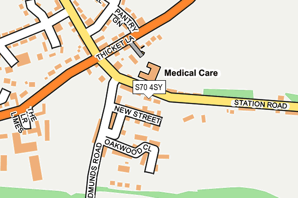 S70 4SY map - OS OpenMap – Local (Ordnance Survey)